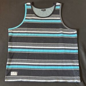 LRG Clothing and Equipment Striped Tank Top with Blue and Black